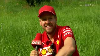 Styrian GP 2020 Sebastian Vettel interview German [upl. by Evangelin]