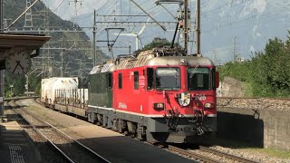 Rhätische Bahn im Churer Rheintal 2024  Güterzüge Regios und Panorama Express Züge um Chur [upl. by Abrahamsen70]