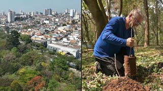 A tarefa quixotesca de um homem para tornar mais verde a cinzenta São Paulo  AFP [upl. by Alexandre]