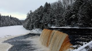 Michigans Upper Tahquamenon Falls in Winter [upl. by Ruella741]