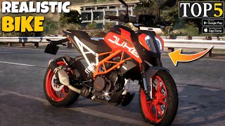 TOP 5 REALISTIC BIKE DRIVING GAMES FOR ANDROID 2023 BEST BIKE DRIVING GAMES FOR ANDROID OPEN WORLD [upl. by Ojytteb]