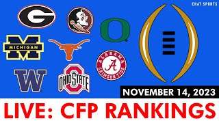 College Football Playoff Top 25 Rankings 2023 LIVE [upl. by Assen810]