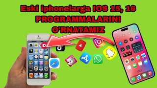 Eski iphonlarga IOS 15 16 versiyasidagi programmalarni oʻrnatish📱📳 [upl. by Waldemar722]