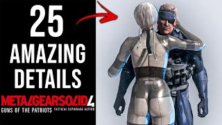 25 AMAZING Details in MGS4 [upl. by Aleciram]