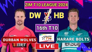 Durban Wolves vs Harare bolts 16th T10 Match Live Score Today  DW vs HB Live [upl. by Gavrah]