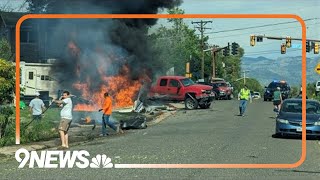 Coverage of small plane crash investigation in Arvada [upl. by Goeger]