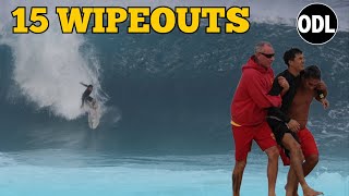 Serious INJURY At Pipeline This Morning  15 Wipeouts Over Shallow Reef [upl. by Darra]