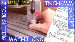 CNC Mach3  Tool Setting Touch Plate  Auto Tool Zero Z Axis  Includes INCHMM Script [upl. by Yenwat432]