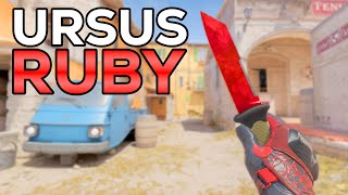 ★ CS2 Ursus Knife Ruby Doppler FACTORY NEW  CS2 Knife Gameplay [upl. by Nottarts]