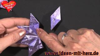 Ideen mit Herz  Origami Stern  Zierstern [upl. by Foster]