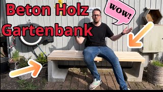 DIY Gartenbank  Sitzbank aus Holz und Beton  tobiebel Deichwerkstatt [upl. by Vaios]