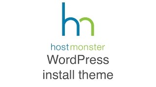 How to install a theme in WordPress on Hostmonster [upl. by Teuton]