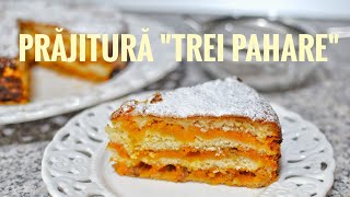 PRĂJITURĂ RUSEASCĂ quotTREI PAHAREquot cu dovleac și stafide  🍰 DULCINELE 🍰 [upl. by Atinra]