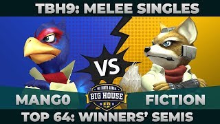 Mang0 vs Fiction  Top 64 Winners Semifinals Melee Singles  TBH9  Falco vs Fox [upl. by Zed]