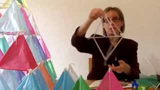 Tetrahedral Kite A Family Math Night Collaborative Project [upl. by Adnolahs]