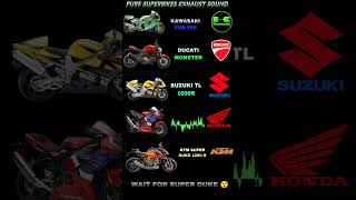 Top 5 SuperBikes Pure Exhaust Sound 🤯Compitition 🔥 kawasaki zx10r z900 shorts ducati ktm1290 [upl. by Fran]