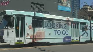 Open Universities Australia tram B2 2100 Flinders St [upl. by Ahsikin]