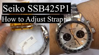 How to Adjust Strap  Seiko SSB425P1 [upl. by Itak506]