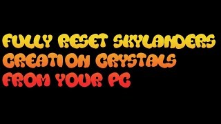 Skylanders Imaginators  fully reset Creation Crystals with your PC Linux [upl. by Salohcin]