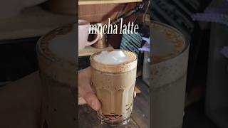 Mocha latte recipe 🍫☕ how to make a mocha latte mocha latte barista shorts [upl. by Nesnah]