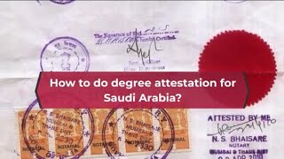 How to do degree attestation for Saudi Arabia [upl. by Arekat]