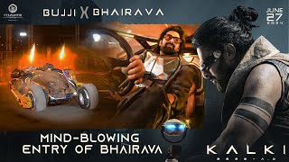 Mindblowing Entry of Bhairava  Prabhas on Bujji  Bujji x Bhairava Event  Kalki 2898 AD  Prabhas [upl. by Brigham40]