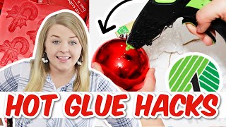 Brilliant HOT GLUE HACKS you have to try  Dollar Tree Christmas DIYS amp HACKS  Krafts by Katelyn [upl. by Adnahsam]