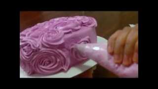 How to Frost a Rosette Cake [upl. by Eannaj]