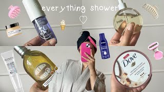 my EVERYTHING shower routine 🎧🫧 GLOW UP hair body amp skin pamper routine 🛁🎀🧸 [upl. by Ijnek391]