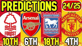 BOOKIES NEW PREMIER LEAGUE TABLE PREDICTIONS [upl. by Monie]