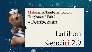 Matematik Tambahan Tingkatan 5 KSSM Bab 2  Pembezaan  Latihan Kendiri 29 [upl. by Fianna]