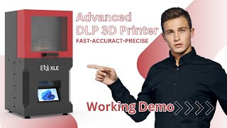 EKA XLE DLP 3D Printer for Engineering Working Demo [upl. by Jaban]