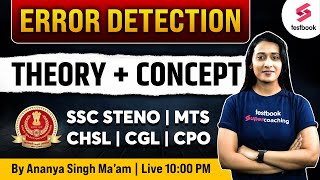 Error Detection For SSC MTS  CHSL  CGL  CPO 2023  SSC English Grammar By Ananya Maam [upl. by Anirod434]