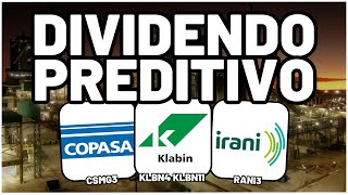 DIVIDENDO PREDITIVO Empresas LUCRATIVAS pagam DIVIDENDOS em BREVE RANI3 CSMG3 KLBN4 KLBN11 [upl. by Annaerda]