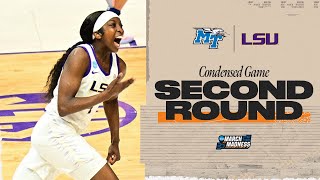 LSU vs Middle Tennessee  Second Round NCAA tournament extended highlights [upl. by Aleibarg775]