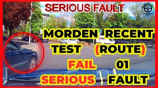 morden Real testroute  serious fault FAIL 2024  NEW  17th march 24  at am [upl. by Rosenberger]