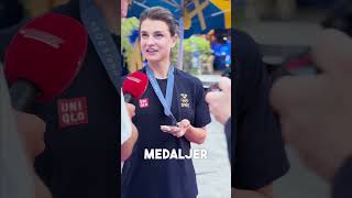 En del av Eiffeltornet i din medalj Jenny Rissved tog bronsmedaj i Mountainbike [upl. by Humph]