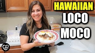 Simple Hawaiian Loco Moco Recipe  Easy Hawaiian Gravy Burger on Rice Recipe  Cook with Me [upl. by Codd]