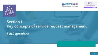 Service Request Management Intro Service Request ManagementAXELOS  PeopleCert 1WorldTrainingcom [upl. by Placidia938]