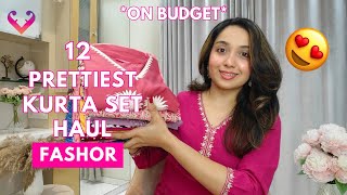 12 Fashor kurti  kurta set try on haul 😍  pretty collection 💕  Isha Vinod Jain [upl. by Nehemiah204]