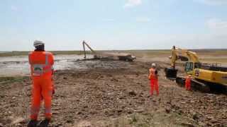 Crossrail Sustainability Timelapse shows sea wall breach at Wallasea Island [upl. by Leinod]