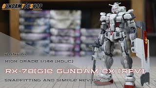 Bandai High Grade HG 1144 RX78GE GUNDAM EX RFV Sample Build Snapfit and Simple Review [upl. by Lednic]