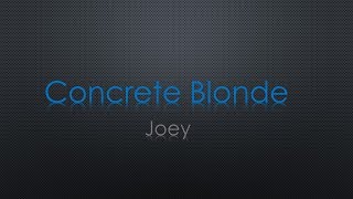 Concrete Blonde Joey Lyrics [upl. by Akenihs]