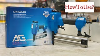 Air Nailer Gun  AG Air Nailer Gun review F50 How to use Air Nailer gun [upl. by Hakym]