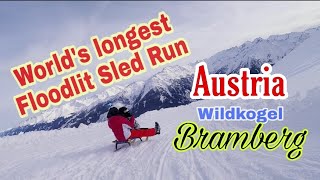 Longest Sled Run WilkogelArena Bramberg Salzburg Austria [upl. by Fredrick]