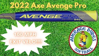 2022 Axe Avenge Pro Slowpitch Softball Bat Review  Average Dudes Softball [upl. by Sayed]