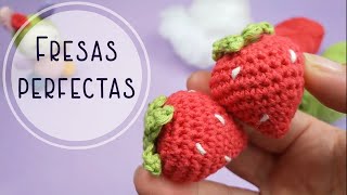 Cómo tejer Fresas a crochet  MUY FÁCIL y sin coser [upl. by Notsruht]