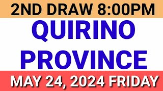 STL  QUIRINO PROVINCE May 24 2024 2ND DRAW RESULT [upl. by Banna]