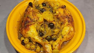 Tajine poulet olives citron 🍋 confits au four [upl. by Gnad]