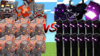 REDSTONE GOLEMS vs ENDERMEN in Mob Battle [upl. by Zeralda990]